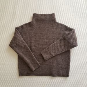 Madewell high neck taupe brown tan sweater medium